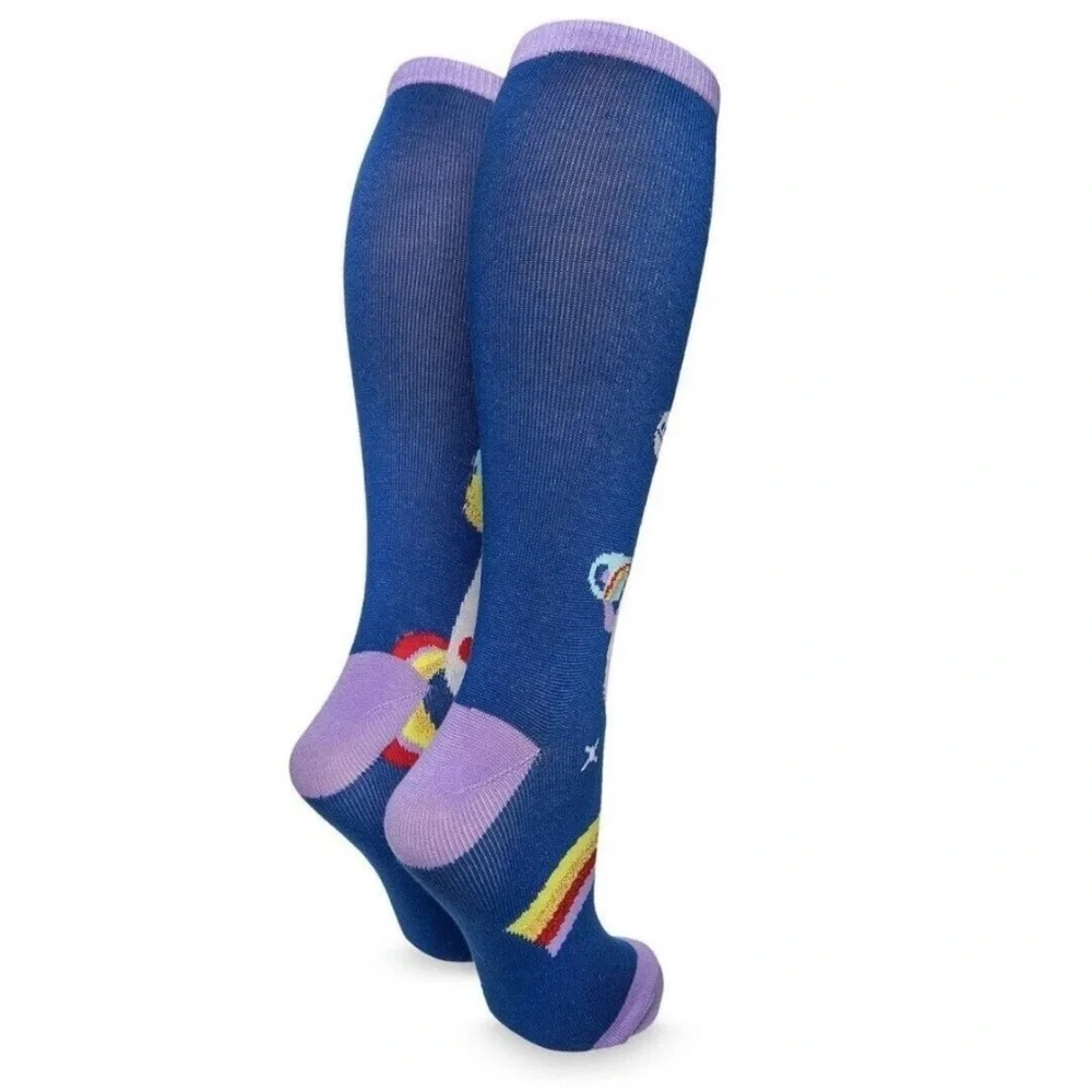 NWT Disney Parks Colorful Rainbow Inside Out Movie Unicorn Casual Crew Socks NEW